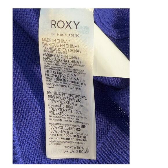 Roxy Women's Blue Crewneck Pullover‎ Sweater Size Medium Chloe Kim Collection - Picture 9 of 9